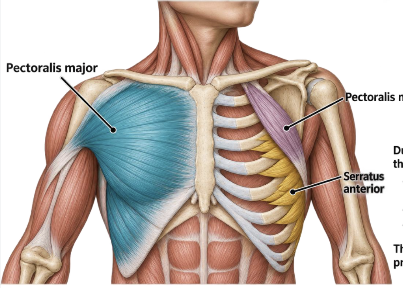 <p>top chest muscle </p><ul><li><p>‘pecs’</p></li></ul><p></p>