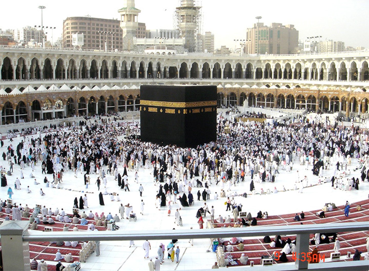 <p>the act of moving around a sacred object or idol</p>