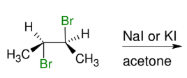 <p>Forming alkene from vicinal dihalide</p>