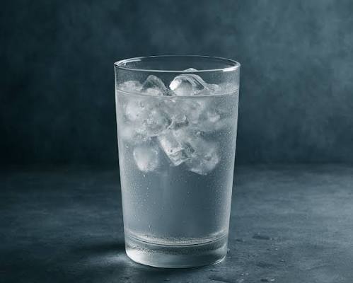 a glass of cold water