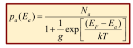 <p>usually g = 4 for acceptors</p>