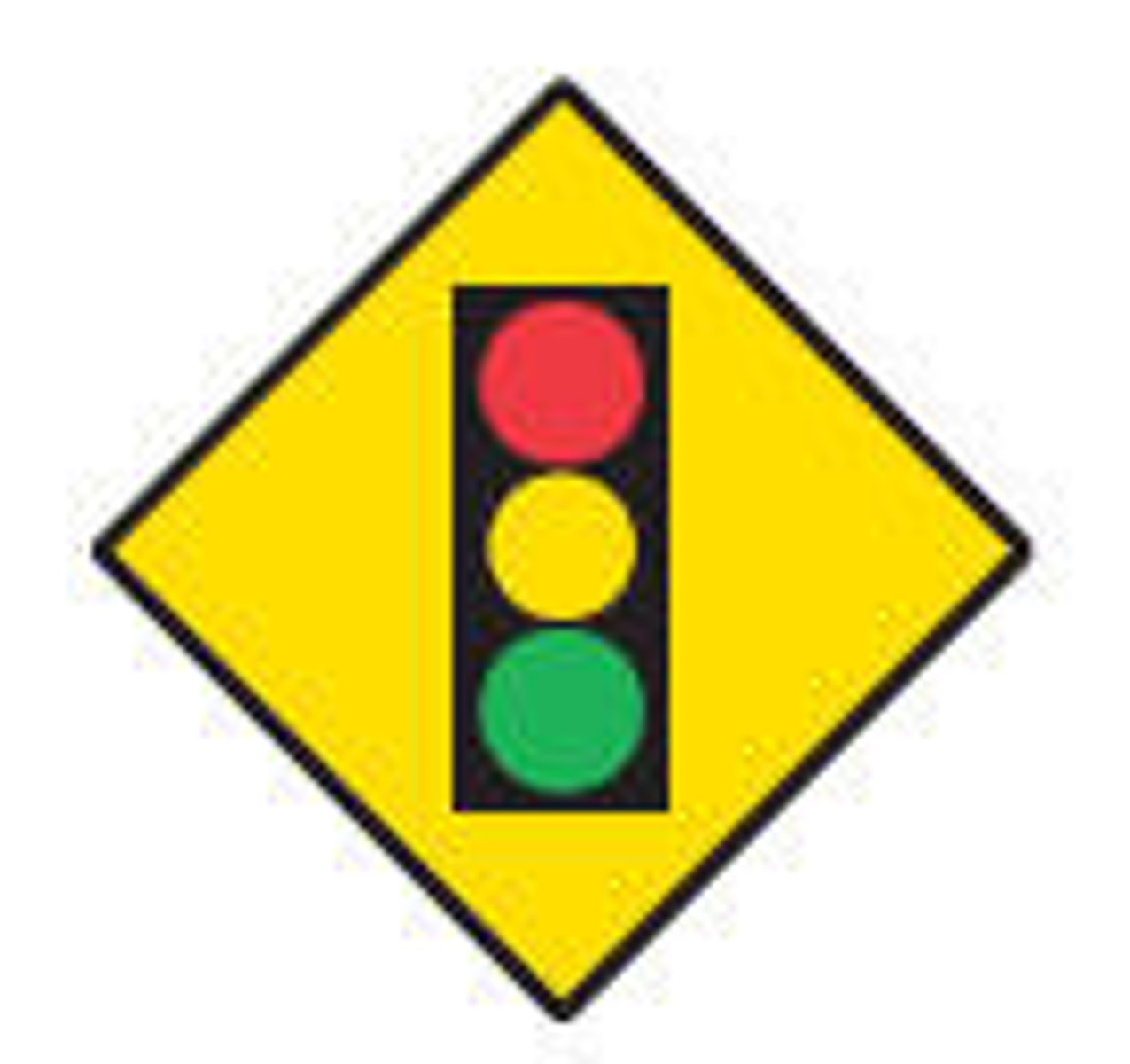 <p>79. This sign means</p><p>A. Continue at your current speed.</p><p>B. You must stop ahead.</p><p>C. There is a traffic signal ahead.</p><p>D. Speeding is not allowed.</p>