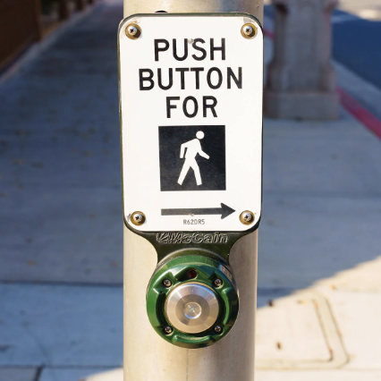 <p>Stop then press the button. </p>
