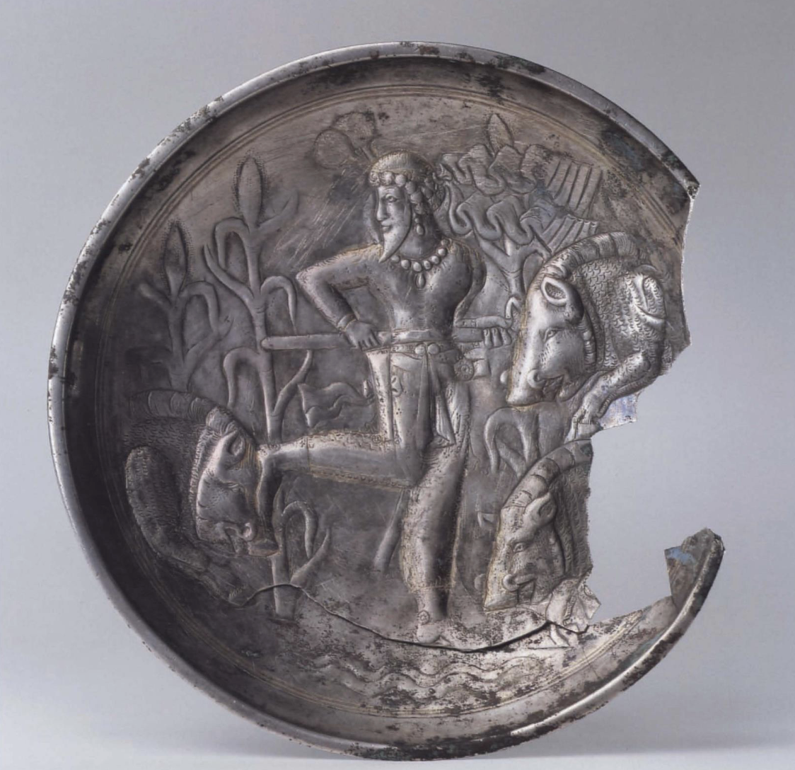 <p>Plate with hunting scene</p>