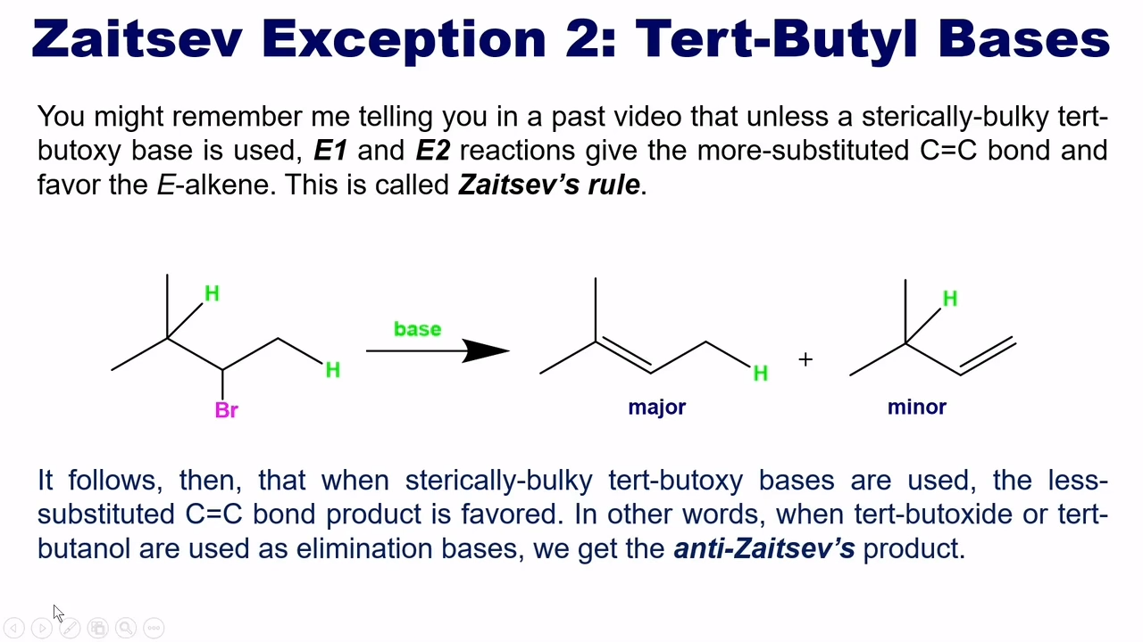 <p>Tert butyls will favor the less subtituted C=C bond</p>