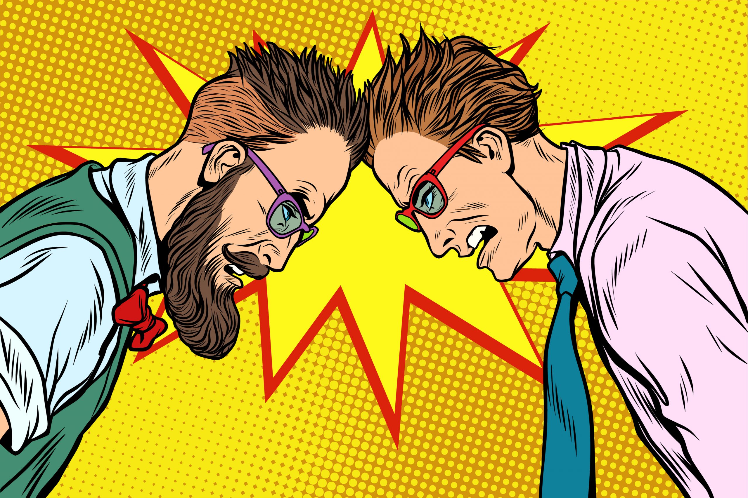 <p>conflict = arguing/fighting</p>