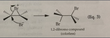 <p><span>colorless compound (positive = disappearance of red br2 color); resulted in yellow test tubes</span></p>