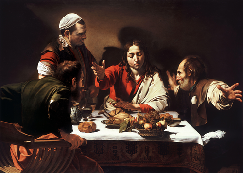 <p>Caravaggio, <em>Supper at Emmaus</em></p>