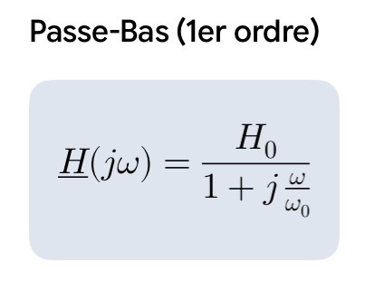 <p>GdB = 20 log(|H|)</p><p>Ex : RC</p>