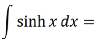 <p>Integrals of Hyperbolic Functions</p>