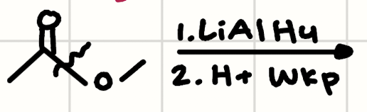 <p>(Ester) + (1. LiAlH4 2. H+ wkp)</p>