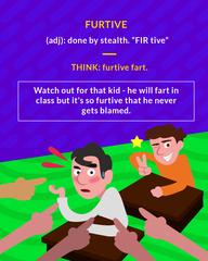 <p>secret, stealthy, sneaky</p>