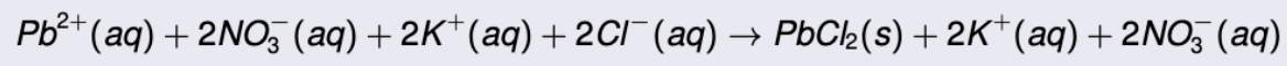 <p>Complete ionic equations</p>