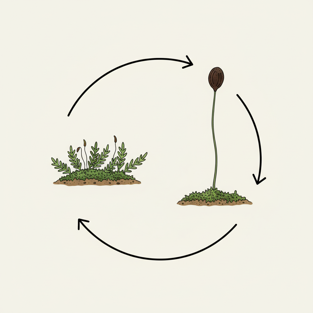 <p>The process of a plant life cycle moving between asexual and sexual stages.</p>