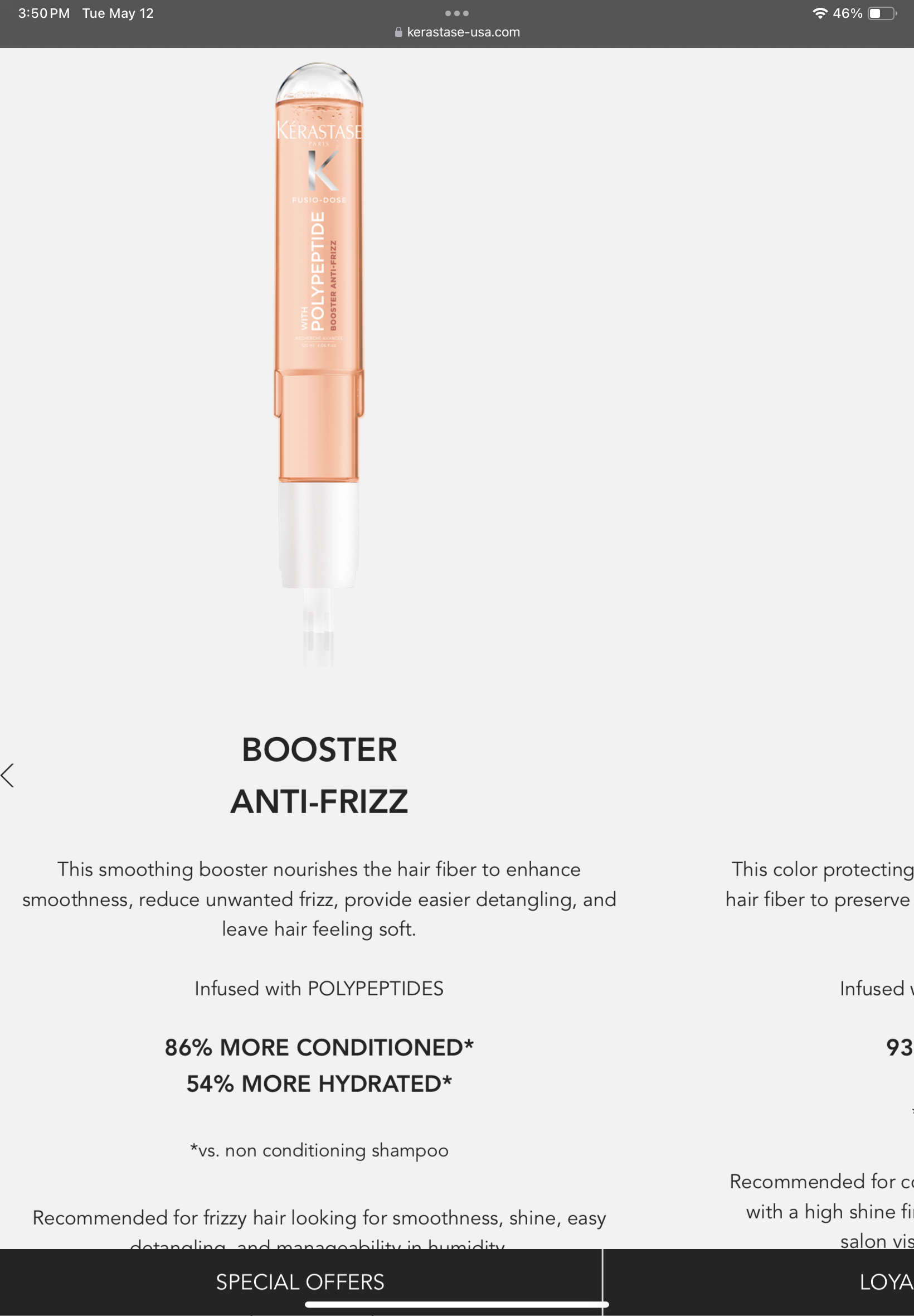 <p>Booster anti frizz</p>