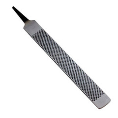 <p>- Flat steel tools with a rough surface which can be used to wear away excess stone</p>