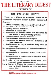 <p>A program for world peace following WW1 that included the League of Nations.</p>
