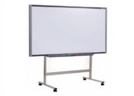 <p>A large board with a smooth white surface that can be written on with special markers.</p>