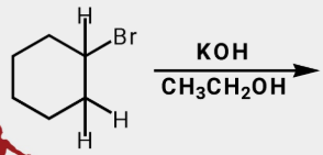 <p>dehydrohalogenation of alkyl halide</p>
