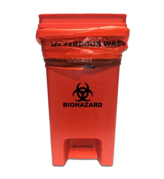<p>Any contaminated materials with biological specimens, such as tissues, fluids, gloves, blood, saliva, dissection waste, etc.</p>