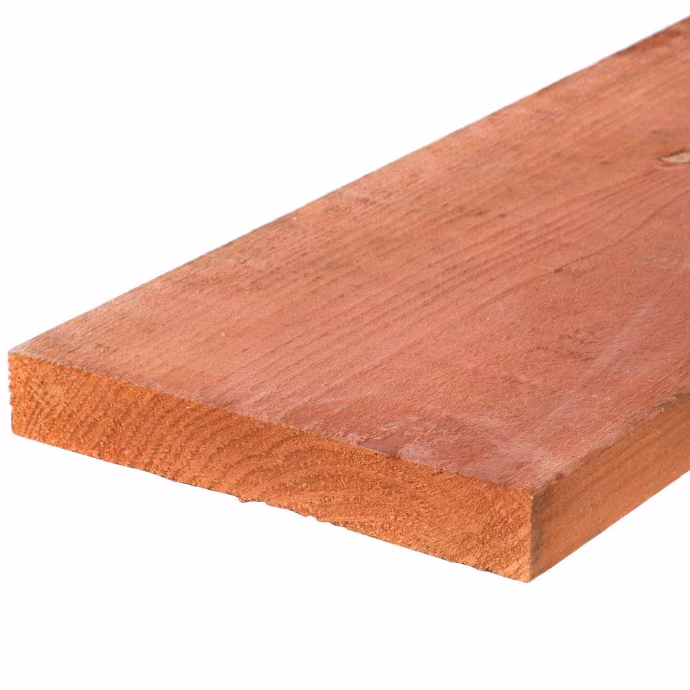<p>Naturally decay-resistant wood with distinctive reddish-brown color and straight grain, commonly used for decking and landscaping.</p>