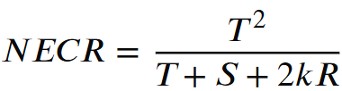 <p>gives the equivalent count rate of the observed count rate after scatter and random coincidences are corrected.</p><p></p><p>where is true counts, is scatter, is randoms, and is the fraction of the sinogram used for scatter estimation.</p>