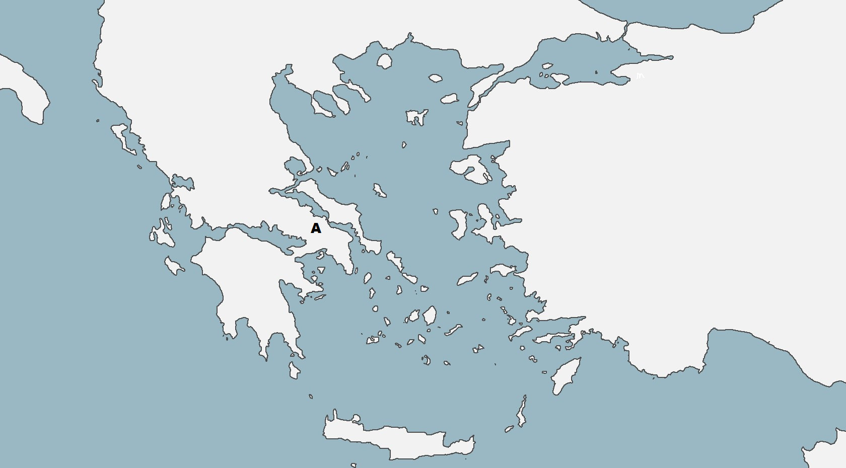 <p>The place indicated by “A” on this map is</p>