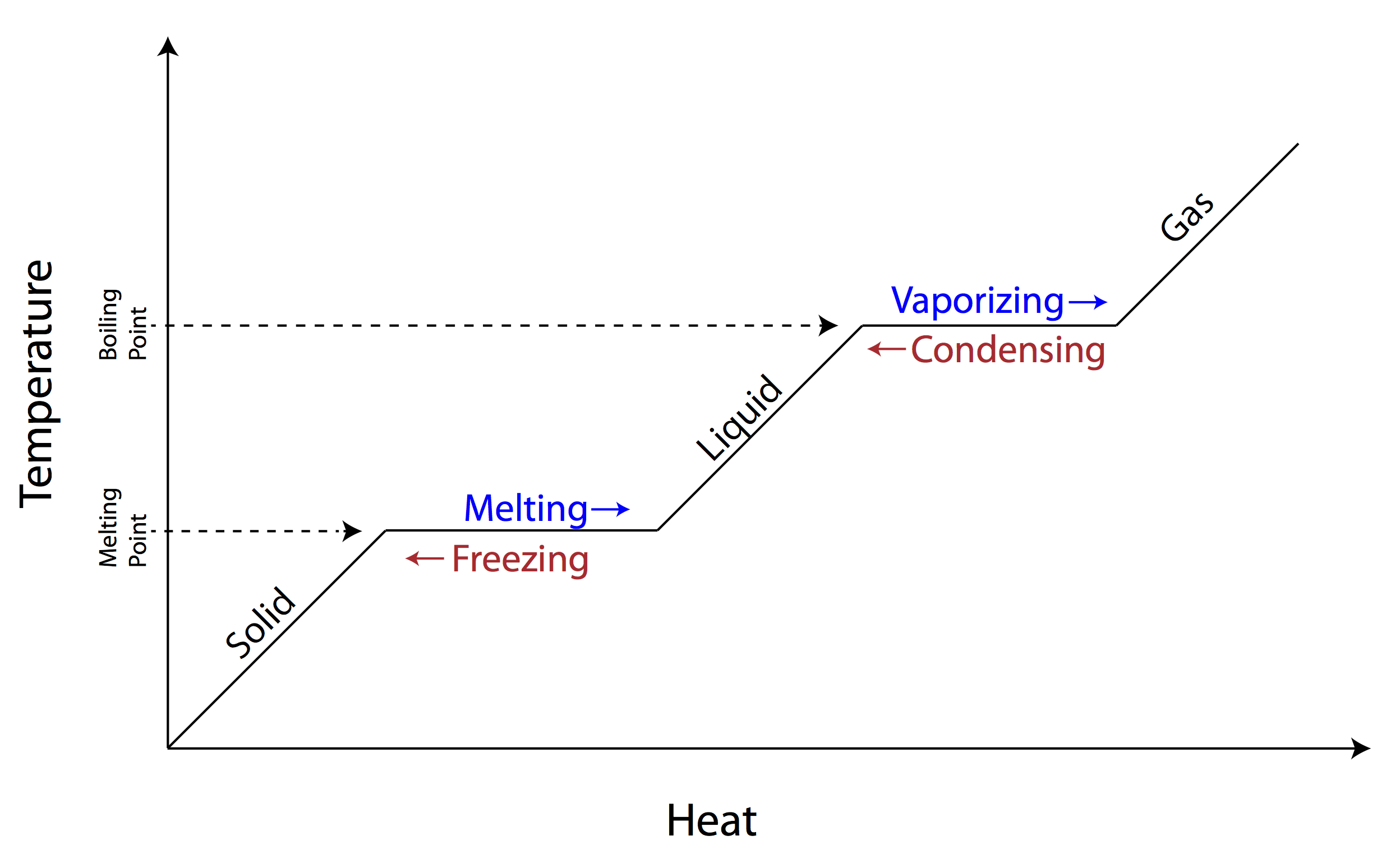 <p>Heat is the <strong>“cost” or energy needed to change the phase of a substance</strong> (solid <span data-name="left_right_arrow" data-type="emoji">↔</span> liquid <span data-name="left_right_arrow" data-type="emoji">↔</span> gas).</p><ul><li><p>It doesn’t raise temperature during the change</p></li><li><p>Instead, it breaks or forms bonds between particles</p></li><li><p>More heat = more phase change, not hotter temperature</p></li></ul><p></p>