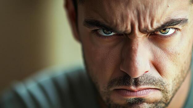 <p>scowl</p>