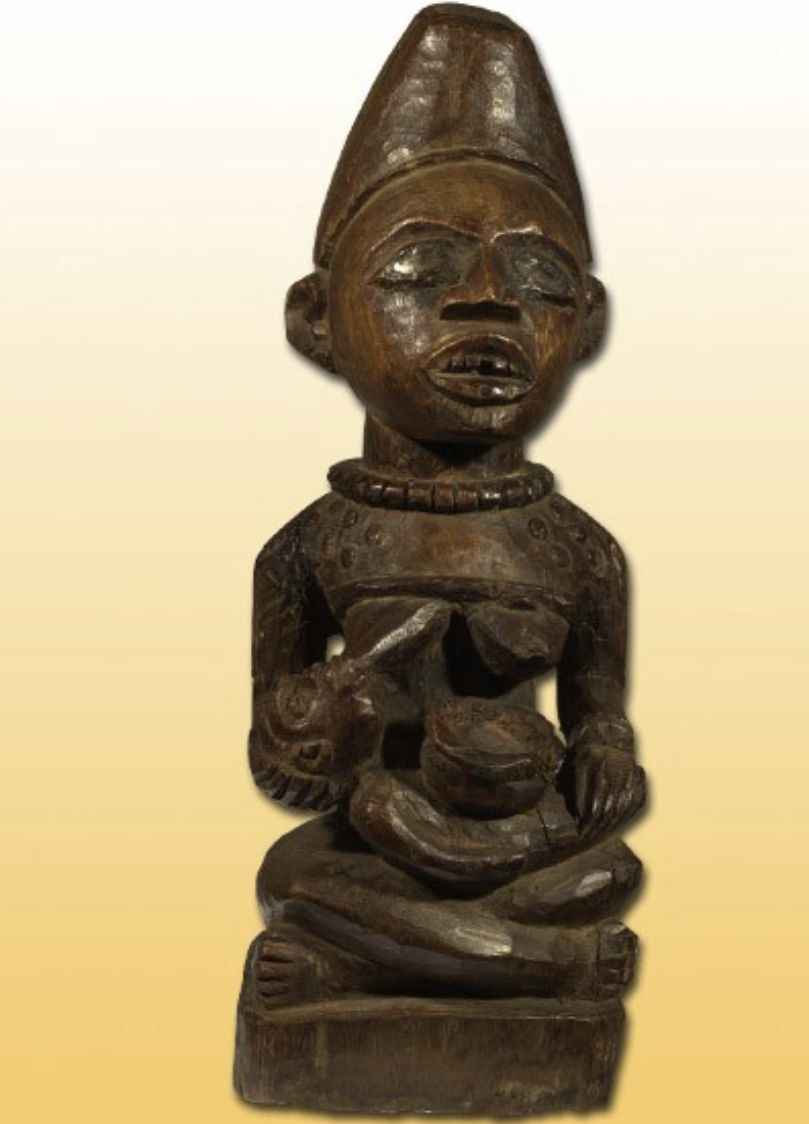 <ul><li><p>among Catholics/Orthdox believers Mary = the symbol of motherhood, painting her image as…</p></li><li><p>nurturing/supportive/motherly/self-sacrificing</p></li><li><p>image is unrealistic to a degree, as she is virginal + pure but still a mother, frames a nonsensical idea of how women are non-sexual in nature </p></li><li><p>motherhood = a universal human reality, all cultures have embodied it in symbolizing/depicting their deities —> i.e. the idea of a nurturing mother Earth</p></li><li><p>or the Mother and Child Zaire(now Deomcratic Republic of Congo) figures</p></li></ul><p></p>