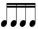 <p>1 beat</p>