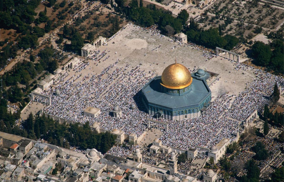 <p><span>the dome of the rock, which dates to ca. 960 CE. It is their first building that used architecture to symbolise faith.</span></p>
