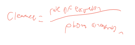 <p>clearance is constant &amp; via different routes are additive </p>