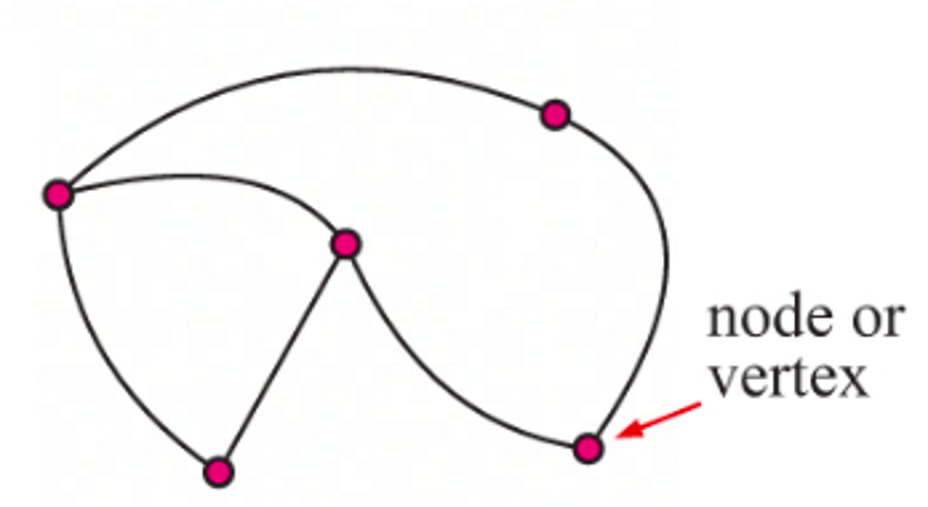 <p>Points on a network/graph </p>