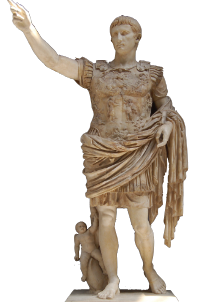 <p>Date: ca. 20 CE. Culture: Roman. 6’8” high, marble, from Primaporta. Vatican Museums</p>