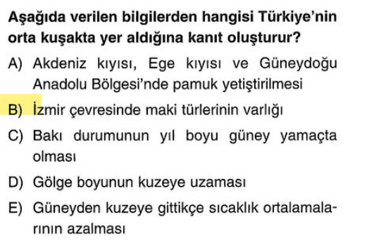 <p>Maki, Akdeniz ikliminin bitki örtüsüdür. Akdeniz iklimi ise sadece Orta Kuşak'ta (30°-40° enlemleri) görülür.</p>