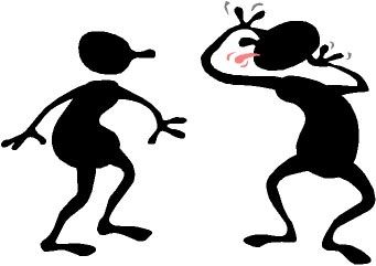 <p>Jeer at (verb)</p>