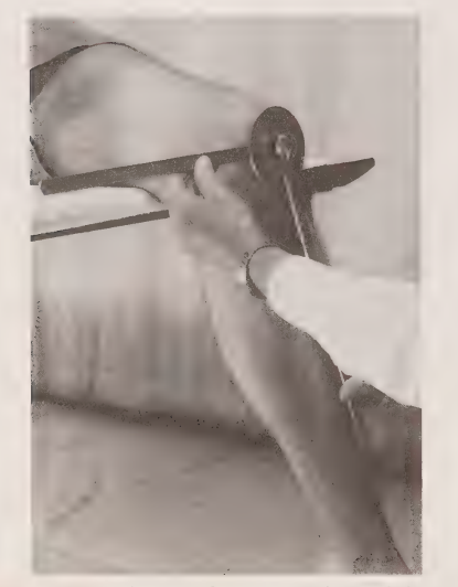 <p>Preferred: Subject lies supine with the hip joint in the anatomical position and the knee flexed to 90 degrees over the edge of the table. The opposite hip and knee are flexed, and the foot lies flat on the table</p>