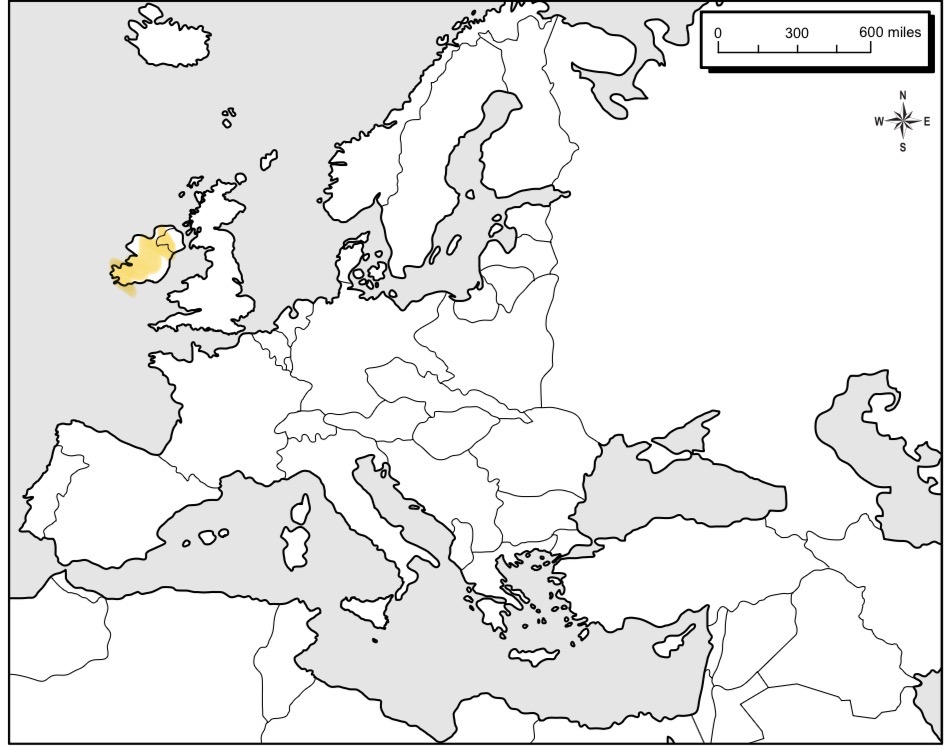 <p>What country is the highlighted region?</p>