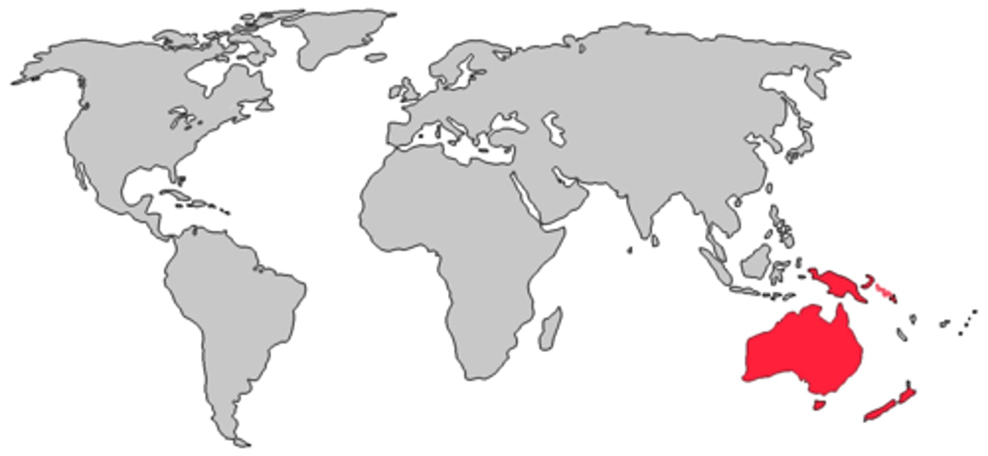 <p>Includes Australia, New Zealand, and Pacific Islands.</p>