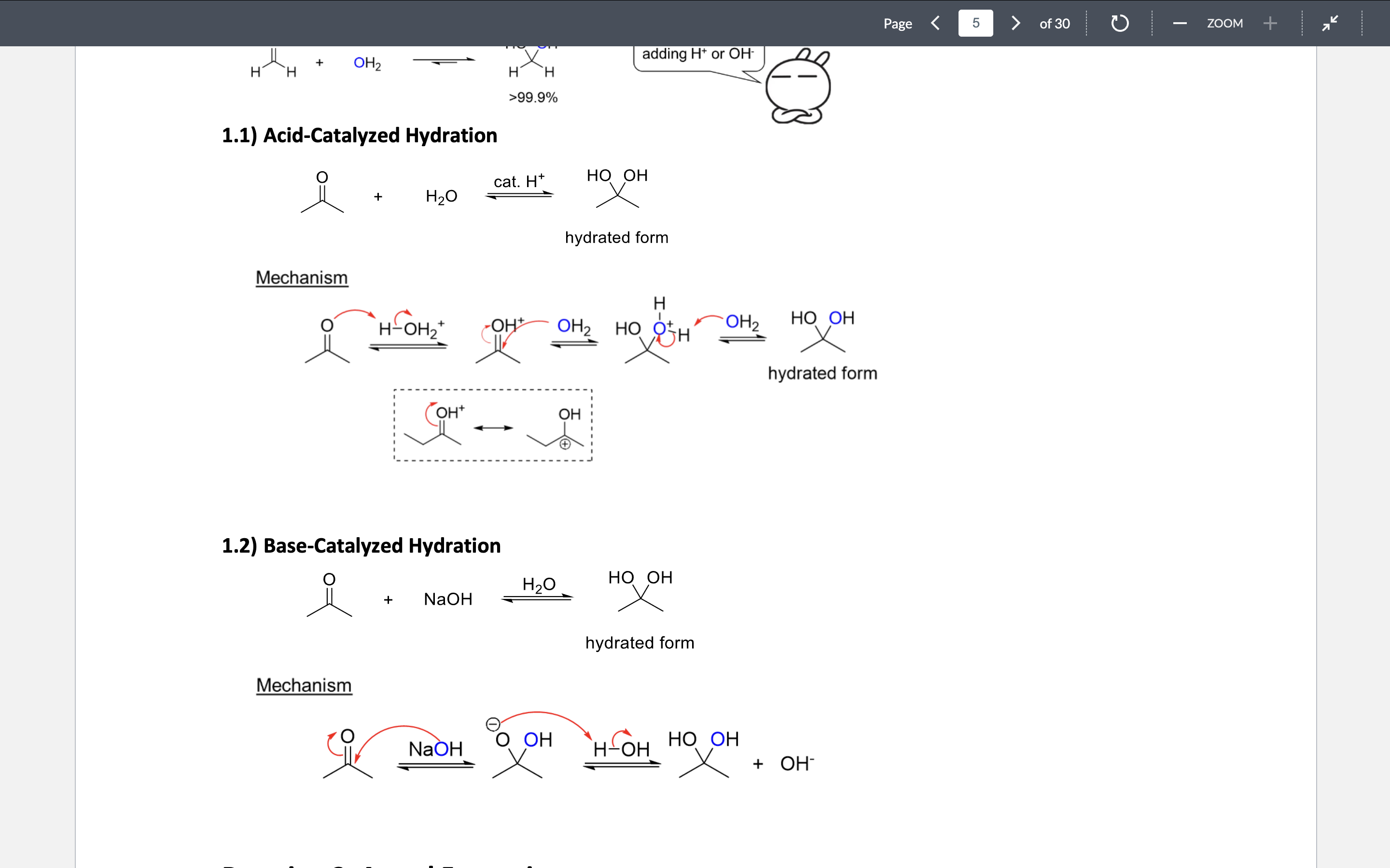 <p>Favor for ketone <br>Sped up by adding H+ or OH to the reaction<br></p>