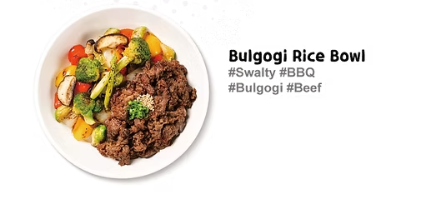 <p>Contains flame-grilled beef bulgogi: seasoned rice, flame-grilled beef, onion, bell pepper, mushroom, broccoli, Brussels sprouts, teriyaki sauce, and green onion. BBQ</p>