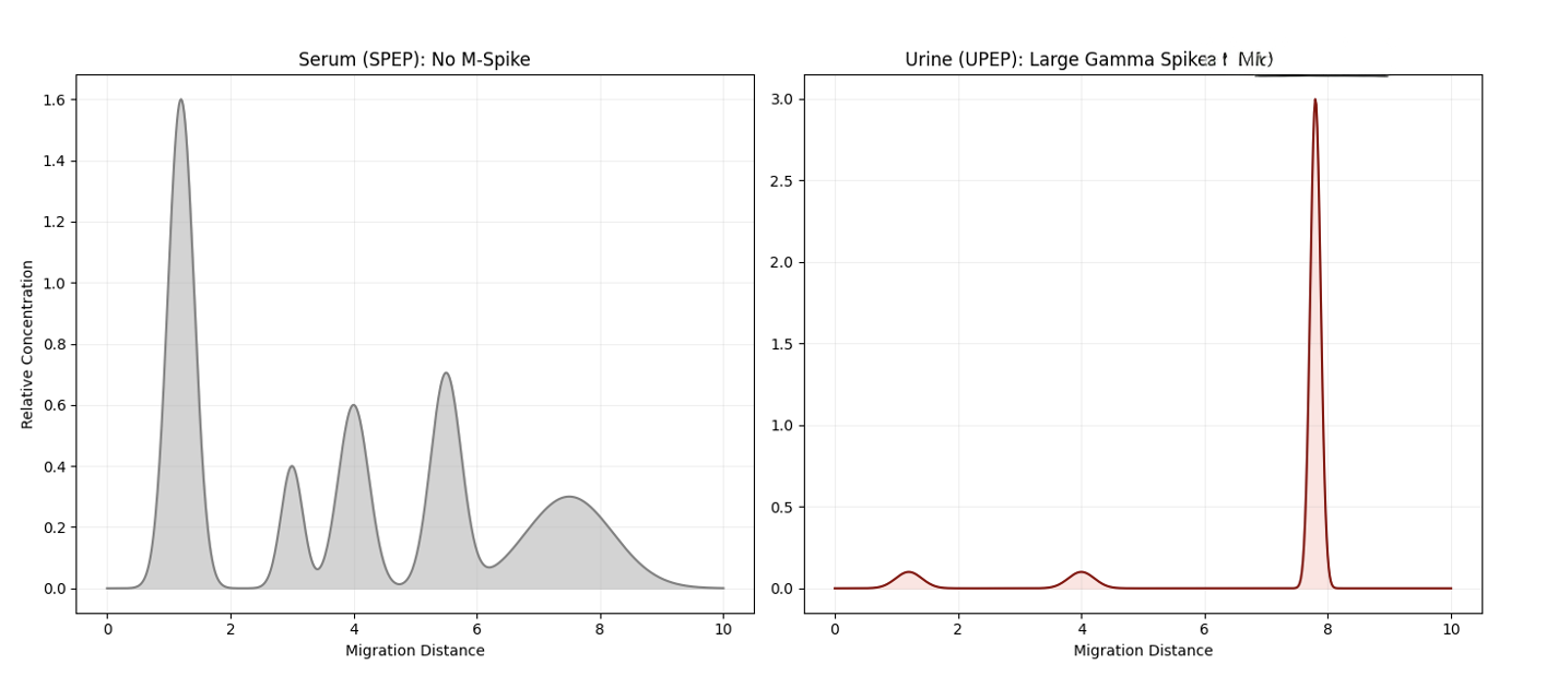 <p>A patient has bone pain and renal insufficiency but SPEP and IFE show no clear M spikes. UPEP has a large y spike. What is the likely diagnosis? </p>