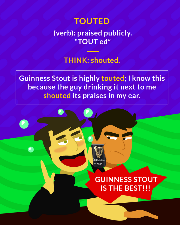 <p>(verb, adj.) praised publicly</p>
