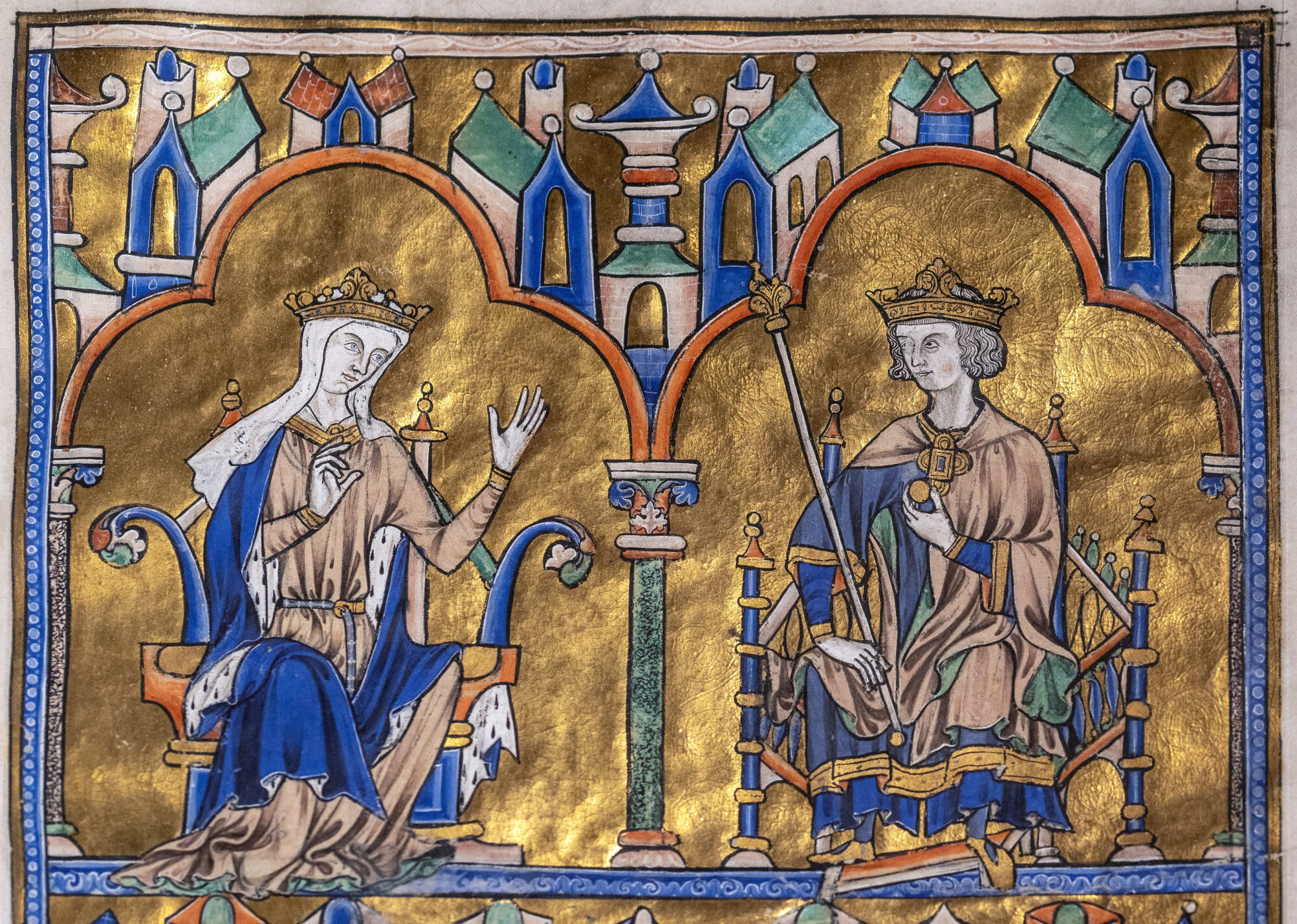 <p>Illuminated manuscript; royal patronage.</p>