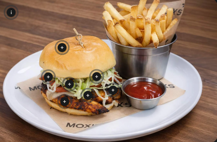 <p>blackened chicken burger</p>