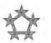 <p>Five silver stars arranged in a pentagon (special rank).</p>