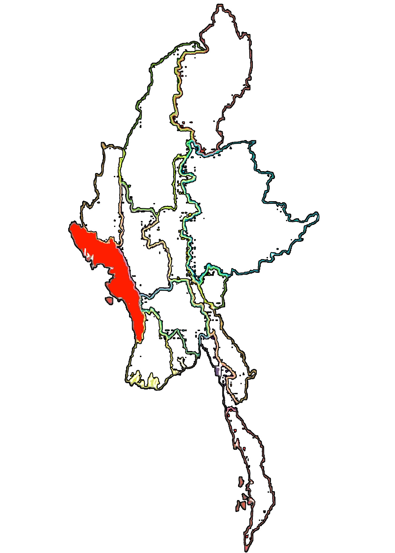 <p>Which state or region is highlighted?</p>