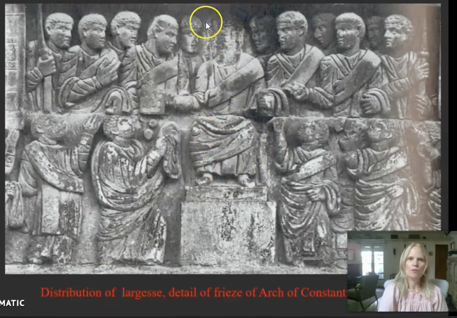 <ul><li><p>Theme = <strong>Second Coming of Christ</strong>.</p></li><li><p>Christ returns on <strong>Judgment Day</strong>.</p></li><li><p>Judges <strong>who is worthy of heaven</strong> and <strong>who is condemned to hell</strong>.</p></li><li><p>Return to <strong>hierarchy of scale</strong>./ <span><strong>disproportionality</strong></span></p></li><li><p><span><strong>→</strong></span>Christ <strong>larger</strong> and in the <strong>center</strong> of the composition.</p></li><li><p>Surrounded by the <strong>four symbols of the evangelists</strong>.</p></li><li><p>Rows of <strong>biblical kings</strong> (the <strong>24 elders</strong>) supporting Christ.</p></li><li><p>Reminiscent of <strong>Constantine</strong> surrounded by followers on the <strong>Arch of Constantine</strong>.</p></li><li><p>Christ surrounded by the <strong>four evangelists</strong>.</p></li><li><p>Authors of the <strong>New Testament</strong>.</p></li></ul><p></p><p>-COmpare to the <strong> "Distribution of the Largesse."&nbsp;</strong></p><p><strong>very reminiscent in many ways to what we saw in&nbsp; the Late Antiquity/Late Empire of the Roman&nbsp;era with Constantine (the famous first Christian&nbsp; Roman emperor) surrounded by his followers&nbsp;</strong><span><strong>flanking him in this scene from the Arch of&nbsp; Constantine the "Distribution of the Largesse."&nbsp;&nbsp;</strong></span></p>