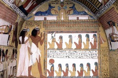<p>A teacher asks students to analyze how the artwork below functioned within ancient Egyptian culture.Which response is MOST accurate?</p>